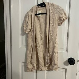 Heritage 1981 (Forever 21) Short Sleeve Cable Knit Cardigan